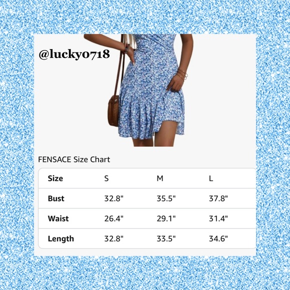 Fensace NWT Summer Sleeveless V-Neck Wrap Floral Sundress Mini Dress Sz S - Picture 5 of 10